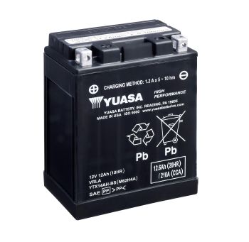 Yuasa Battery, YTX14AH-BS (wc) factory activated