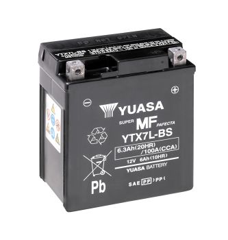 Yuasa akku, YTX7L(WC) filled with acid (5)