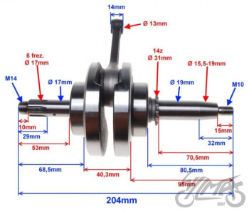Väntvõll 90-110cc - 1P47FMF,1P50FMG,1P52FMH