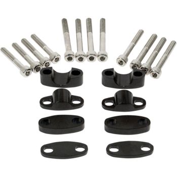 RISER KIT H/BAR 1 1/8 BLK