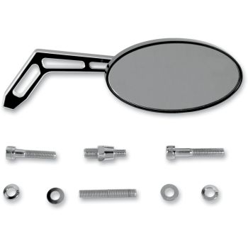 MIRROR CUTOUT OVAL RT BLK