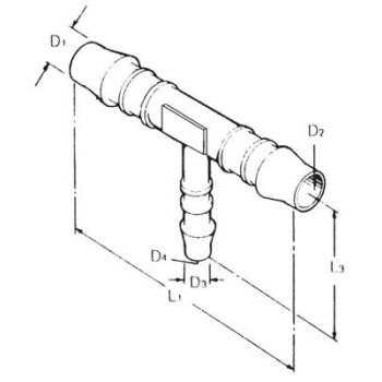 Ühendusdetail T-kujuline 10 mm