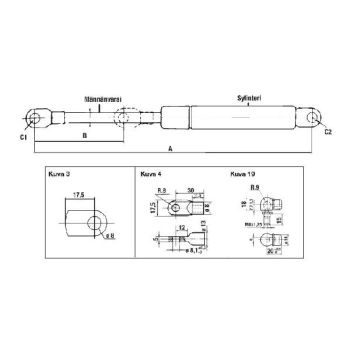 GAASIAMORT K27 UNIV. 500MM/750N