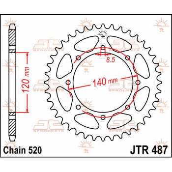 Tagumine hammasratas JT 44T 520