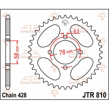 Tagumine hammasratas JT 42T 428