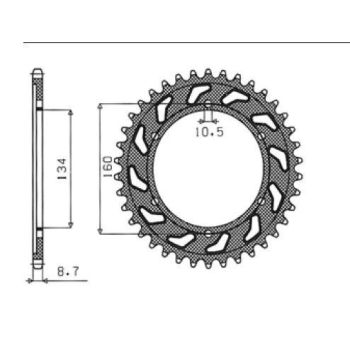 REAR SPROCKET 530 40T STEEL