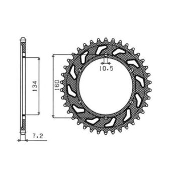 REAR SPROCKET 525 42T STEEL