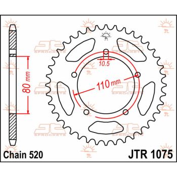 Tagumine hammasratas JT 39T 520