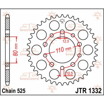 Tagumine hammasratas JT 45T 525
