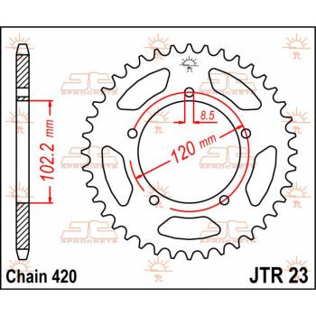 Tagumine hammasratas JT 47T 420