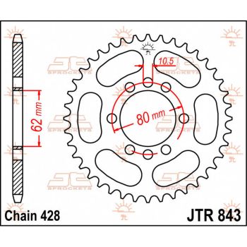 Tagumine hammasratas JT 51T 428