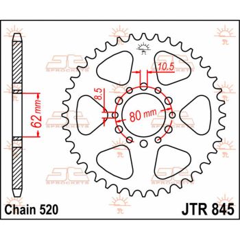 Tagumine hammasratas JT 40T 520