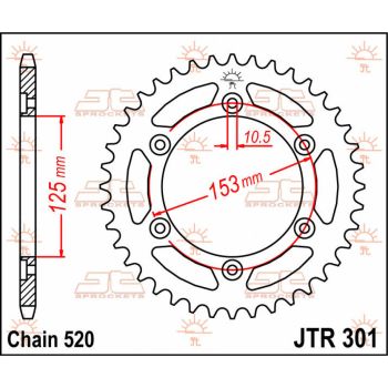 Tagumine hammasratas JT 45T 520