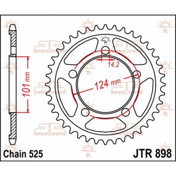 Tagumine hammasratas JT 41T 525