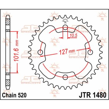 Tagumine hammasratas JT 38T 520