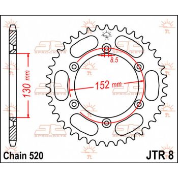 Tagumine hammasratas JT 48T 520