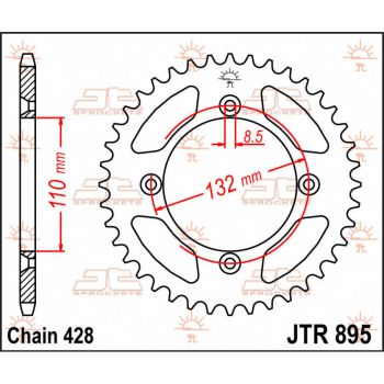 Tagumine hammasratas JT 46T 428