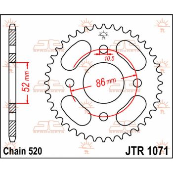 Tagumine hammasratas JT 30T 520