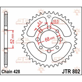 Tagumine hammasratas JT 38T 428