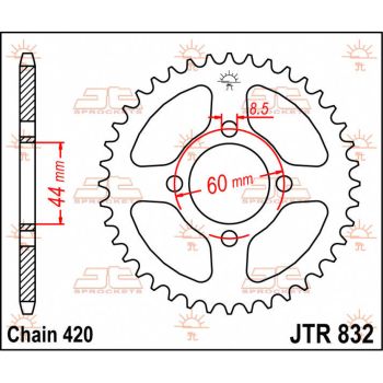 Tagumine hammasratas JT 38T 420