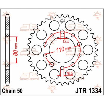 Tagumine hammasratas JT 39T 530