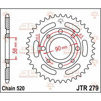 Tagumine hammasratas JT 40T 520