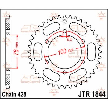 Tagumine hammasratas JT 48T 428