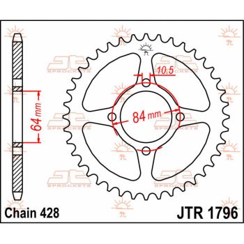 Tagumine hammasratas JT 49T 428