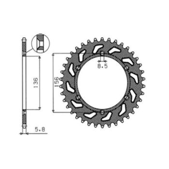 REAR SPROCKET 520 50T STEEL