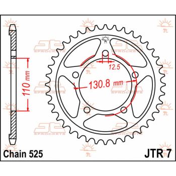 Tagumine hammasratas JT 45T 525