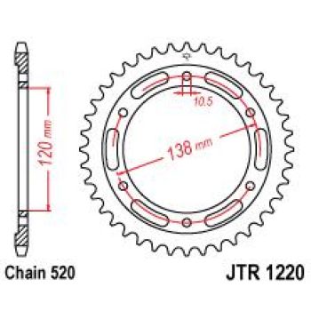 Tagumine hammasratas JT CBR250R 38T