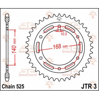 Tagumine hammasratas JT F800R 10.5 47T