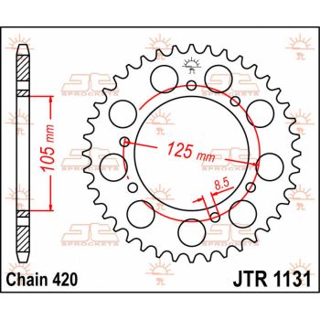 Tagumine hammasratas JT 45T 420