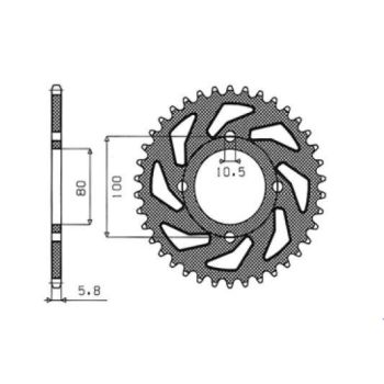 REAR SPROCKET 520 41T STEEL