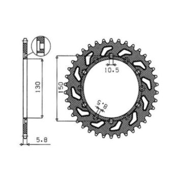 REAR SPROCKET 520 47T STEEL