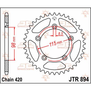 Tagumine hammasratas JT 420 48T