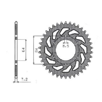 REAR SPROCKET 428 53T STE