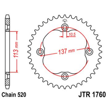 SPROCKET REAR 520 35T