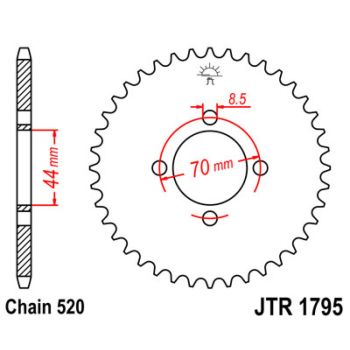 SPROCKET REAR 520 24T