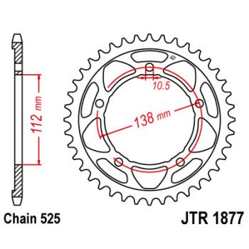 REAR SPROCKET 525 41T