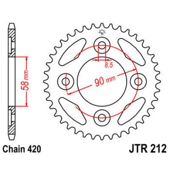 REAR SPROCKET 420 34T