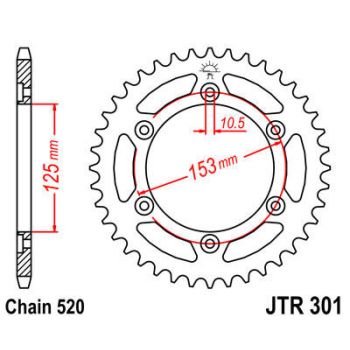REAR SPROCKET 520 39T
