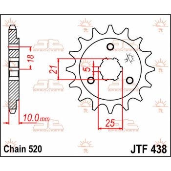Esimene hammasratas (veohammasratas) JT JT SPROCKETS SPROCKT CS SUZ DR 520 14 Isepuhastuv