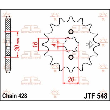 Esimene hammasratas (veohammasratas) JT 13T 428