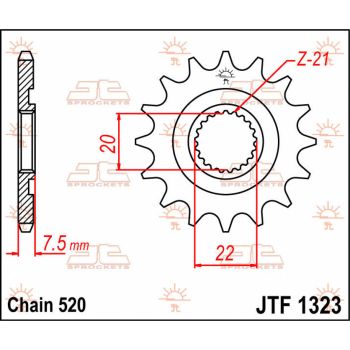 Esimene hammasratas (veohammasratas) JT 12T 520