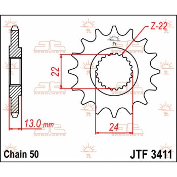Esimene hammasratas (veohammasratas) JT 16T 530