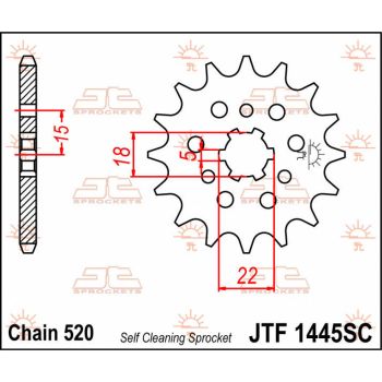Esimene hammasratas (veohammasratas) JT 12T 520 SC Isepuhastuv