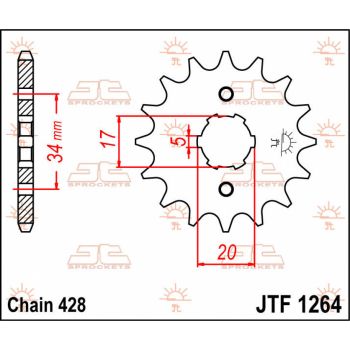 Esimene hammasratas (veohammasratas) JT 17T 428