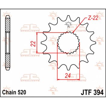 Esimene hammasratas (veohammasratas) JT 14T 520