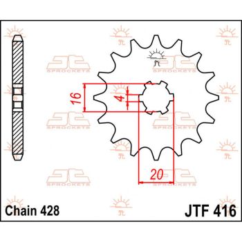 Esimene hammasratas (veohammasratas) JT 14T 428